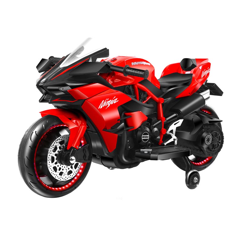 संगीत और रोशनी के साथ बड़े बच्चों के लिए 12V बड़े आकार की राइड-ऑन मोटरबाइक