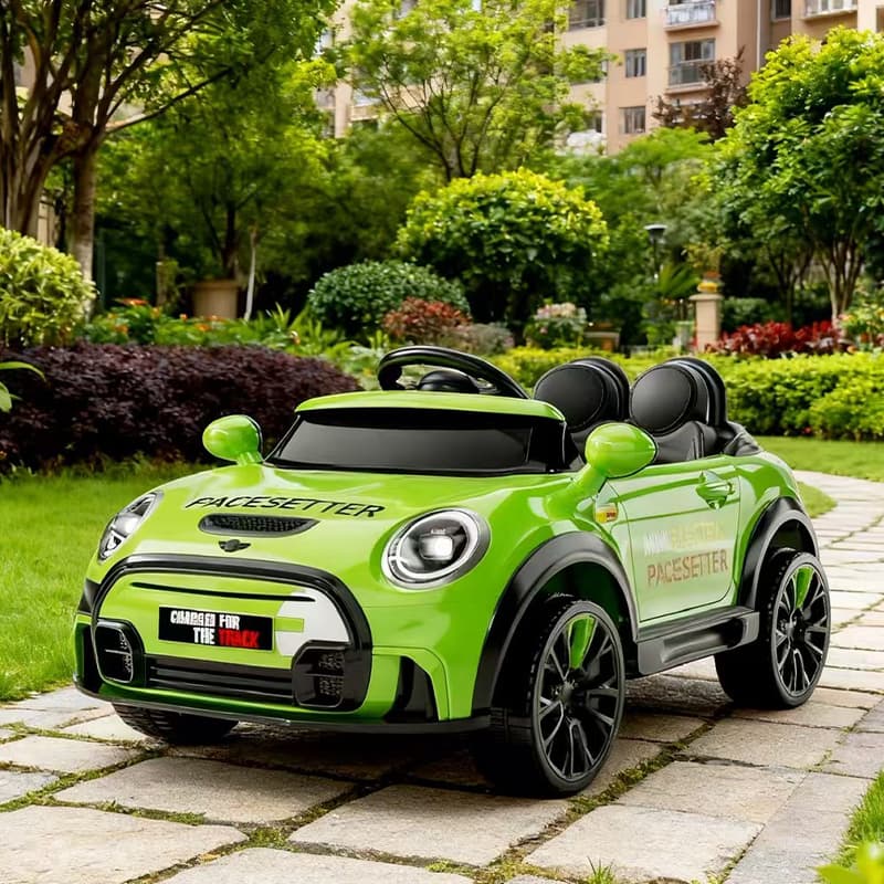 Kids Ride-On Car with Four-Wheel Shock Absorption, RC & Bluetooth