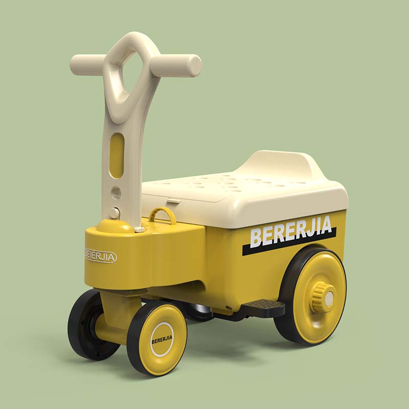 बड़े स्टोरेज बास्केट हैंडल बार के साथ स्लाइडिंग कार